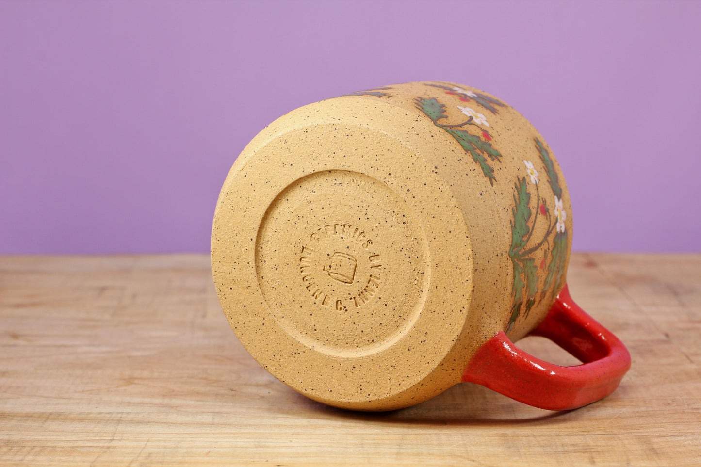 Wildflower Strawberry Mug -Red #33- (14 oz.)