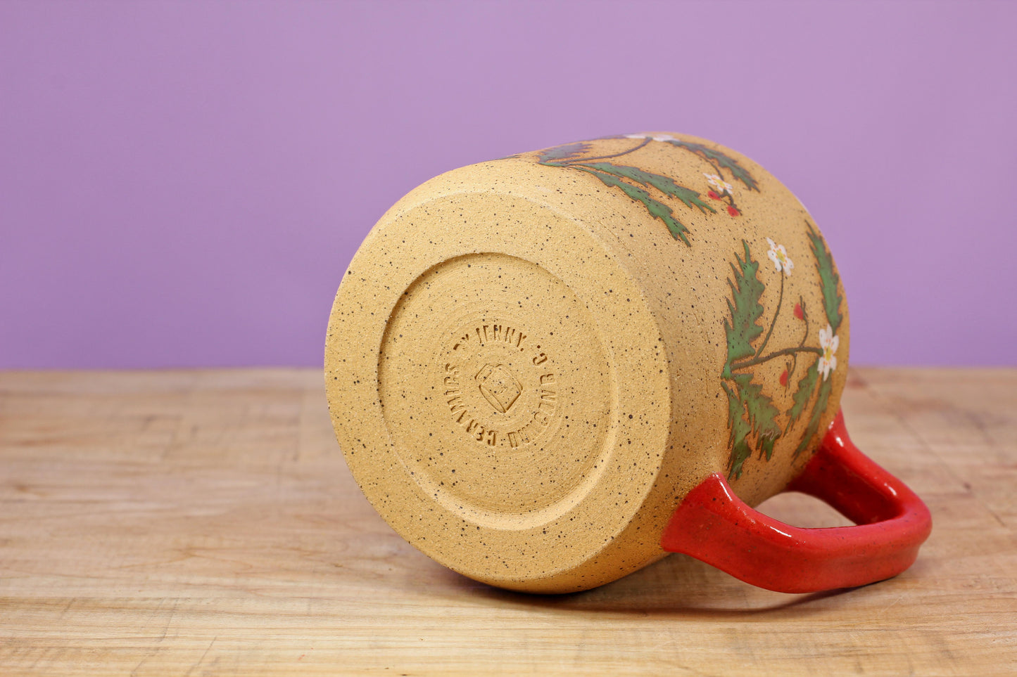 Wildflower Strawberry Mug -Red #34- (13 oz.)