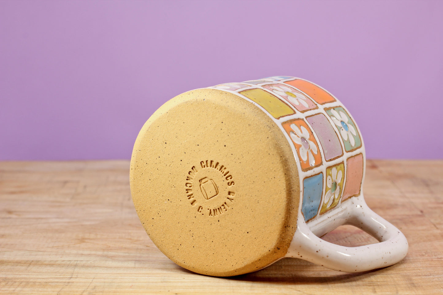 Flower Block Mug #69- (13 oz.)