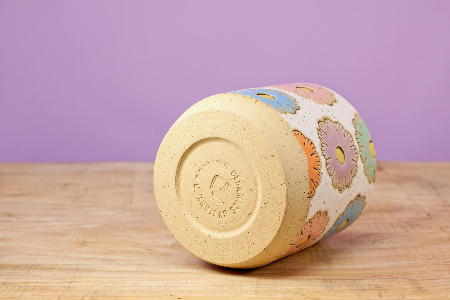 Sugar Cookie Flower Tumbler #127- (9 oz.)