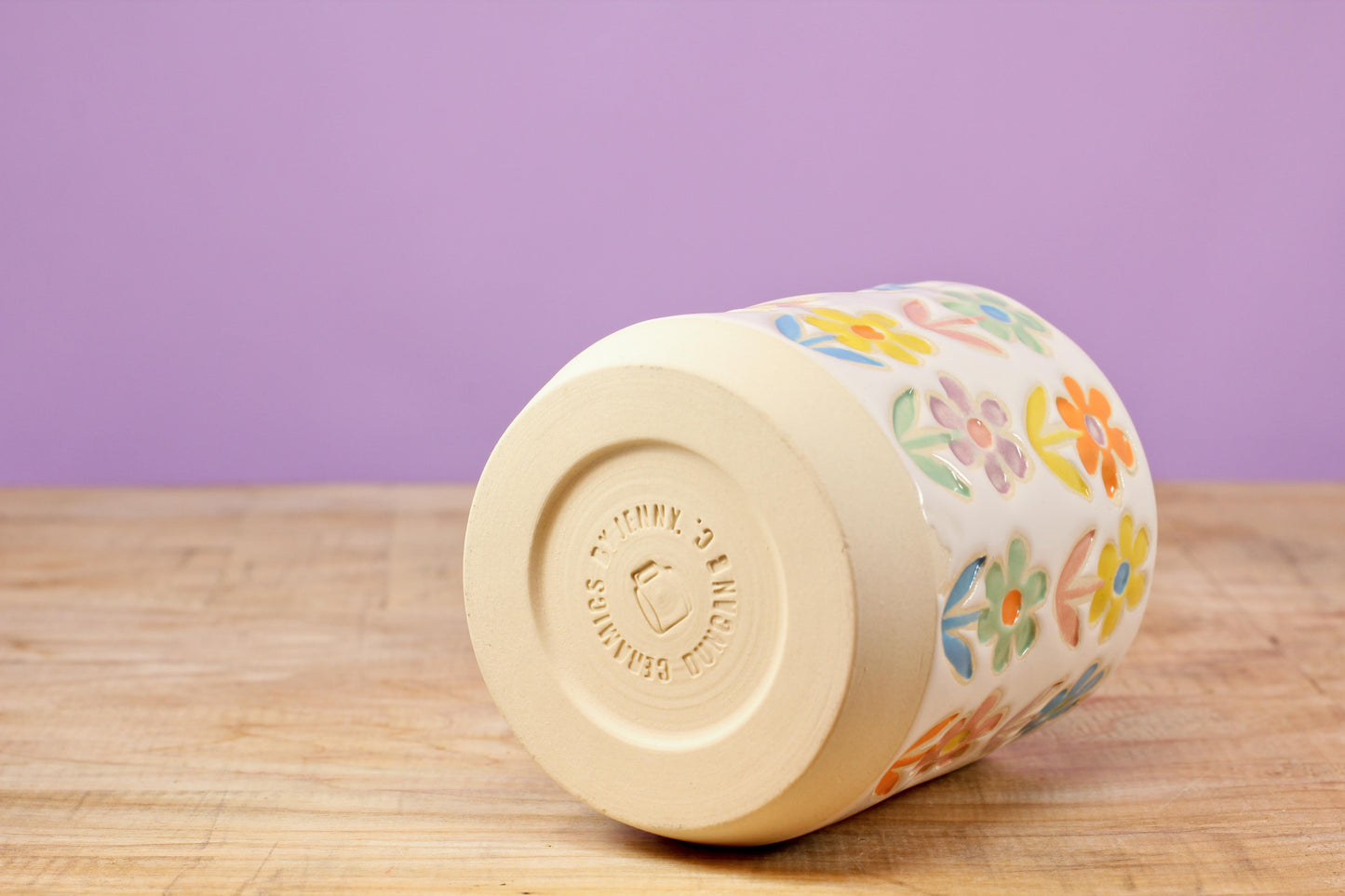 Stemmed Flower Tumbler-Turqu. #144- (8.5 oz.)