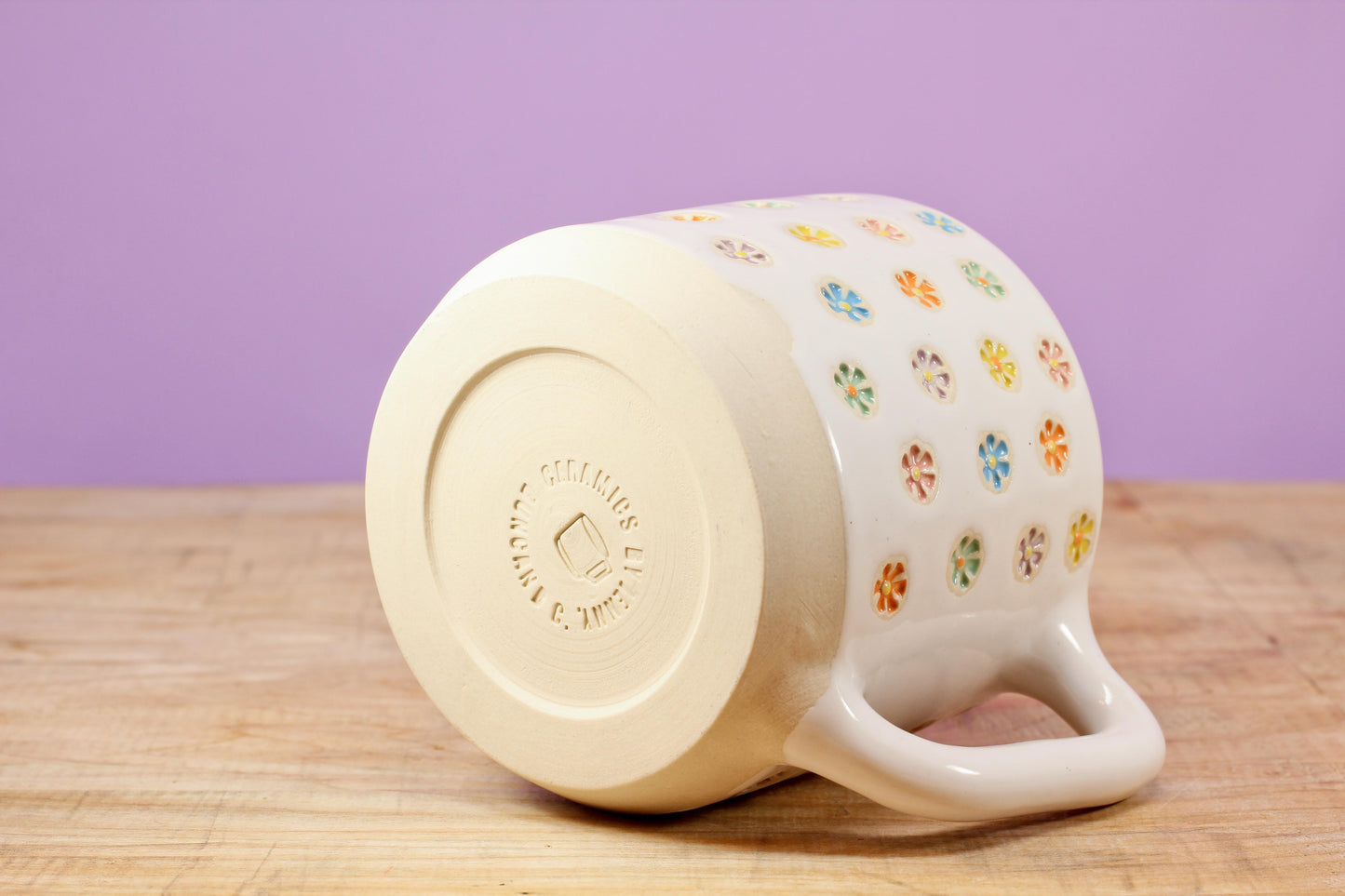 "Tiny Flower" Mug-Purple #149- (11.5 oz.)