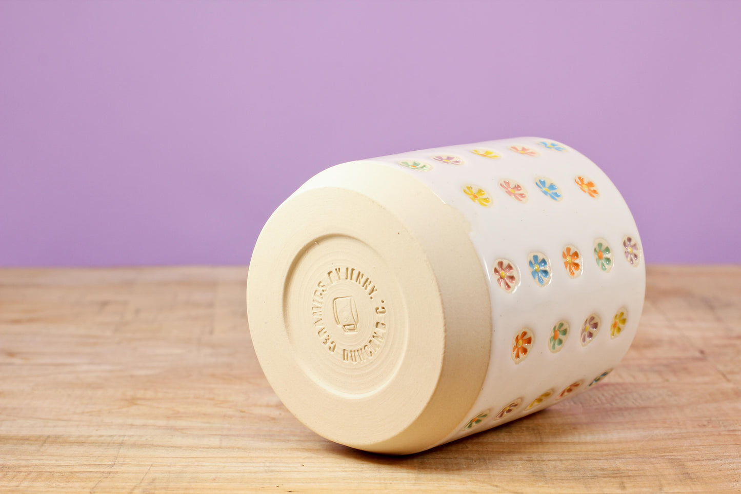 "Tiny Flower" Tumbler-Turqu. #150- (9.5 oz.)