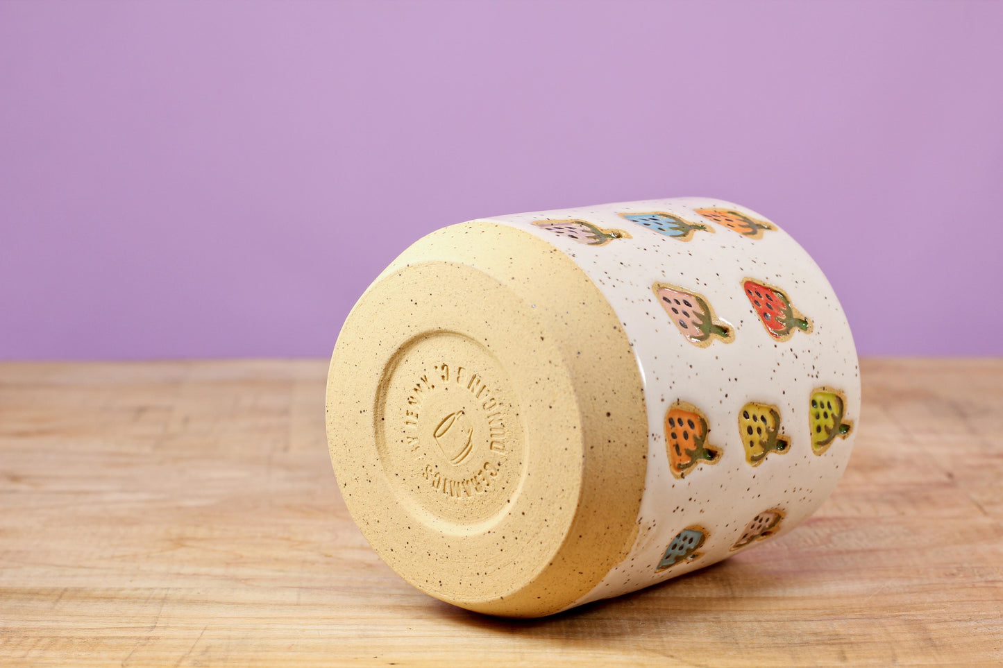 Strawberry Stamped Tumbler Rainbow #163- (9 oz.)