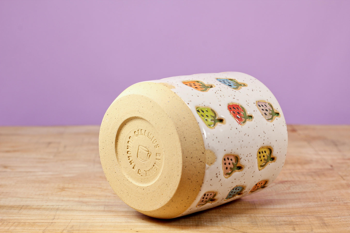 Strawberry Stamped Tumbler Rainbow #164- (9 oz.)