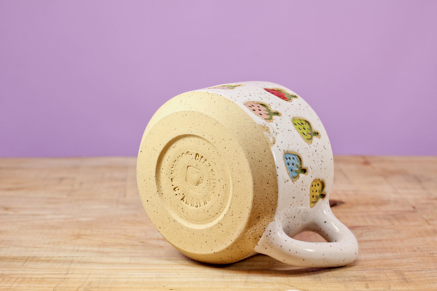 Strawberry Stamped MINI Mug Rainbow #166- (6.5 oz.)