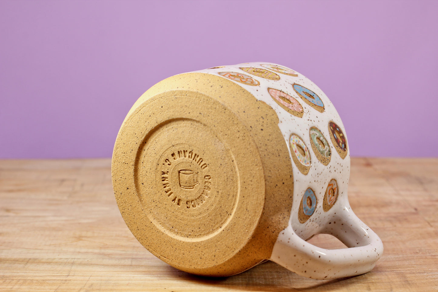 Donut Mug Speckled #176-(10.5 oz.)