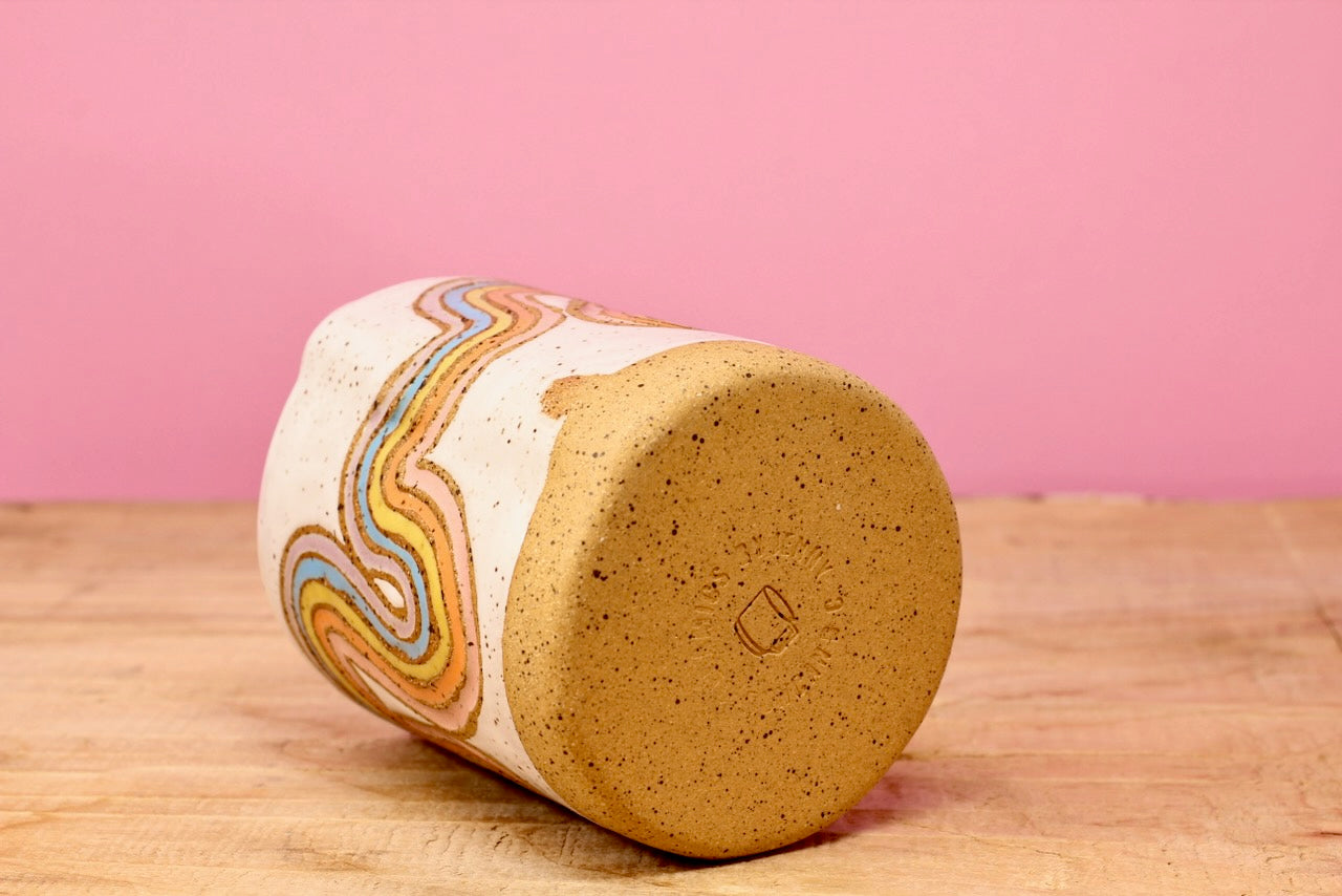 Ribbon Rainbow Tumbler #63-*SECOND*- (8 oz.)