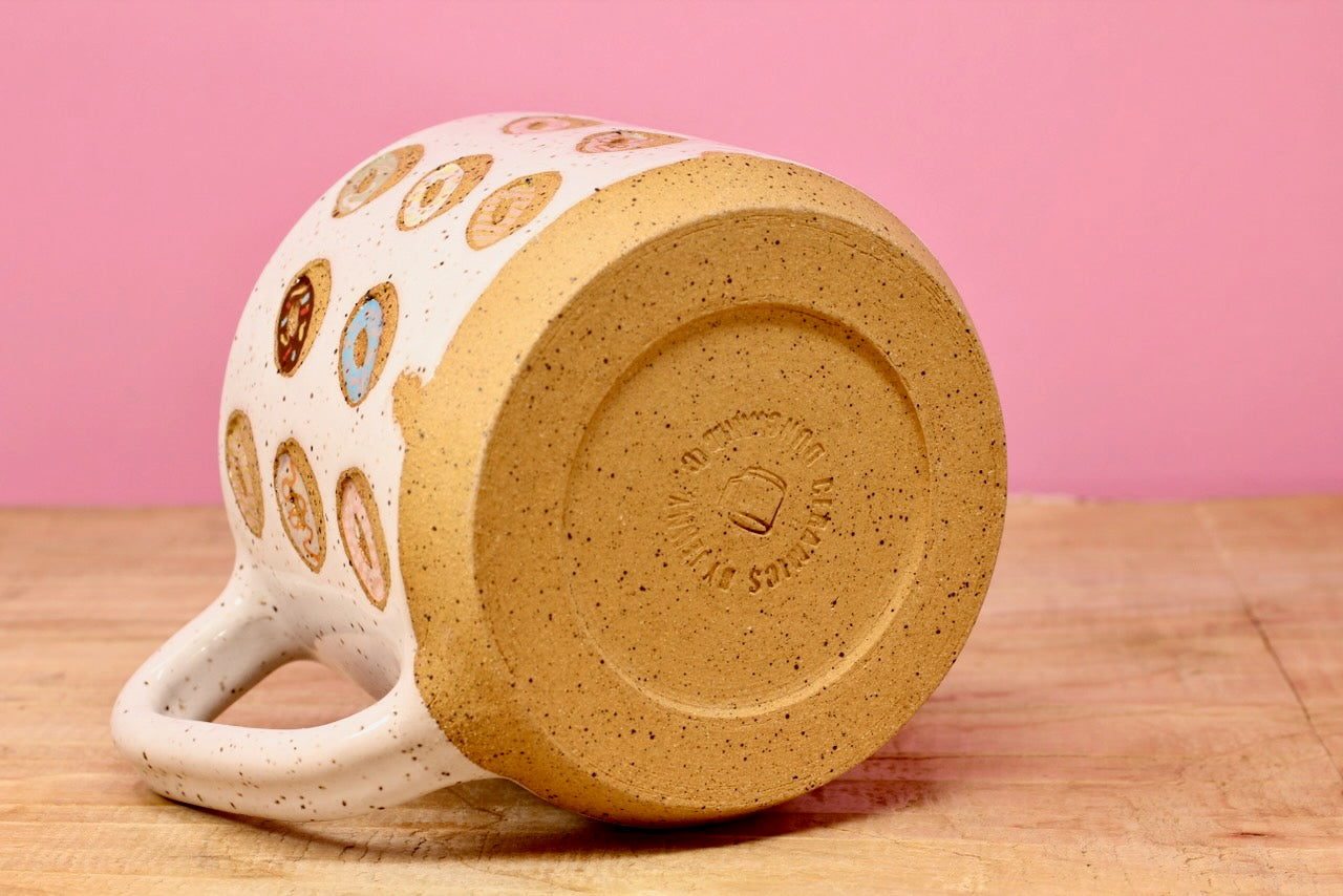 Donut Mug Speckled #131- (14 oz.)