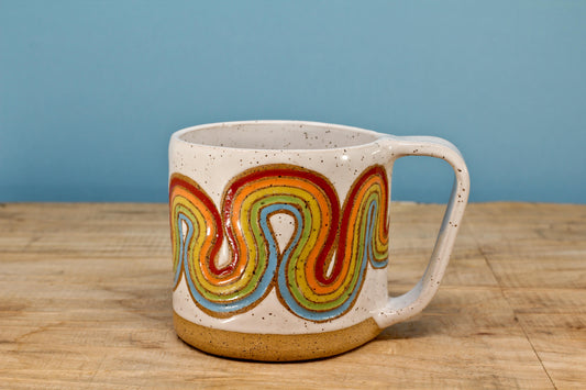 Ribbon Rainbow Mug #38- (13 oz.)
