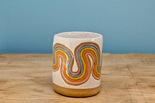 Ribbon Rainbow Tumbler #40- (8.5 oz.)