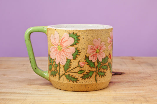 Wild Rose Mug #1- (13 oz.)