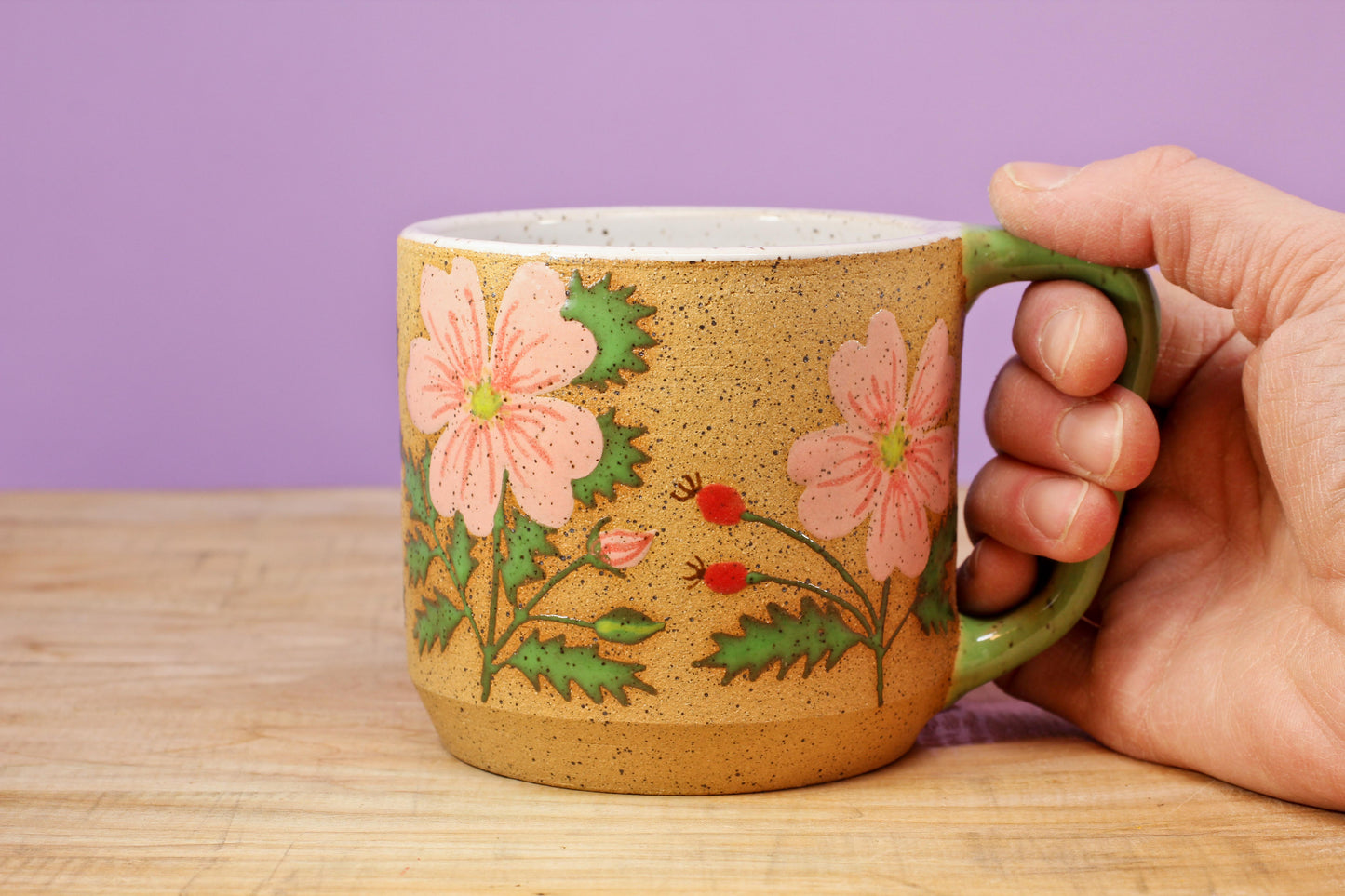 Wild Rose Mug #1- (13 oz.)