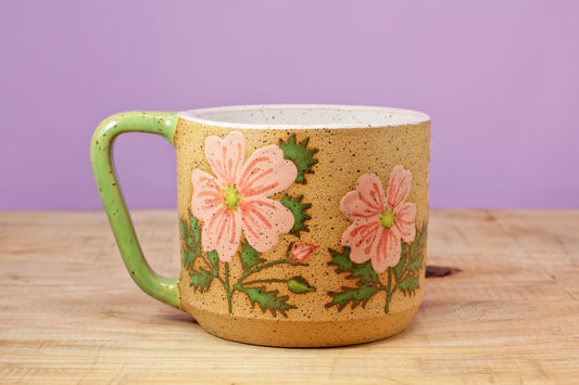 Wild Rose Mug #2- (12.5 oz.)