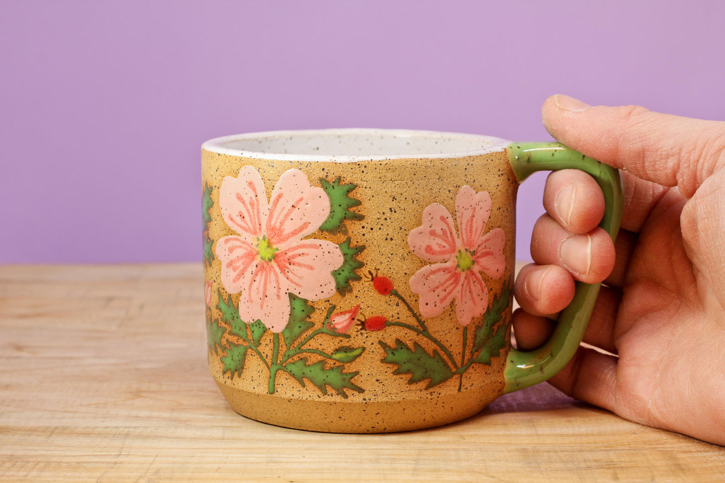 Wild Rose Mug #2- (12.5 oz.)