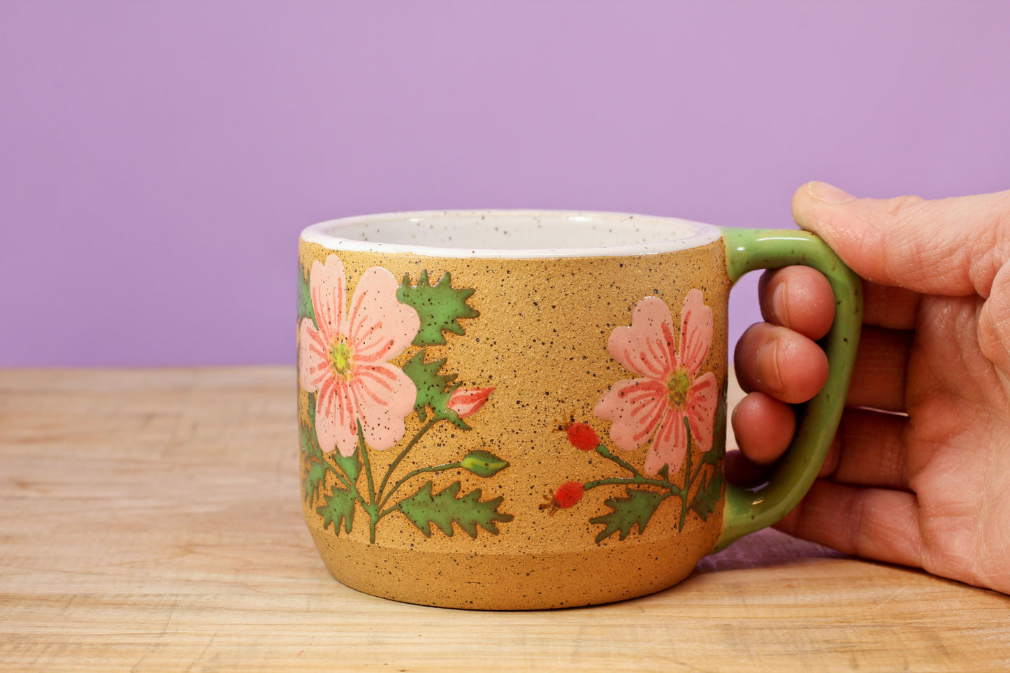 Wild Rose Mug #3- (10.5 oz.)