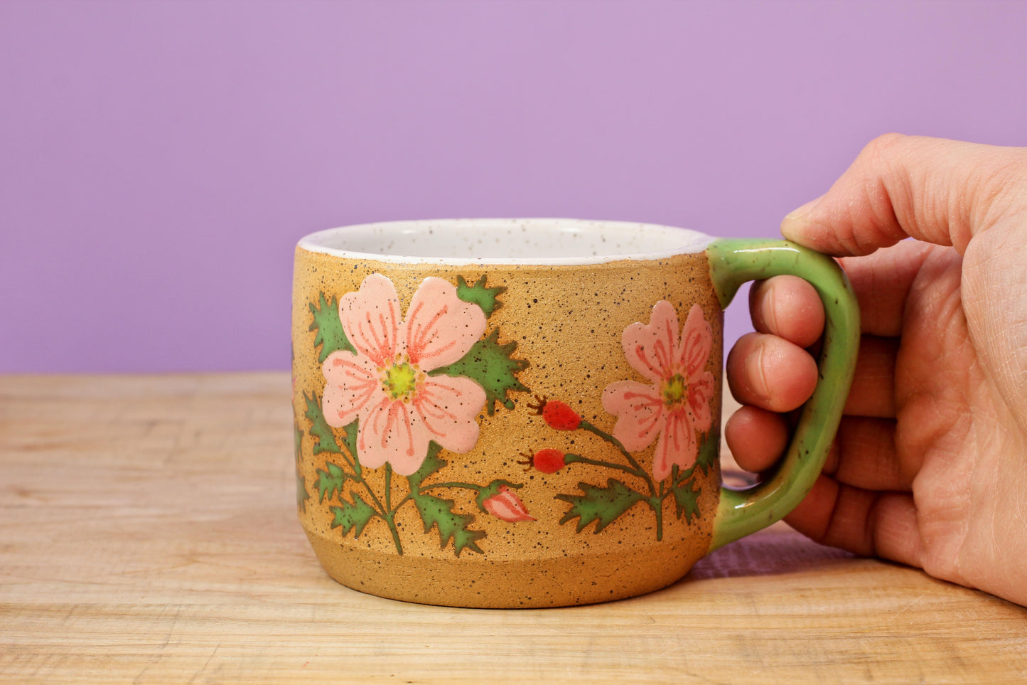 Wild Rose Mug #5- (10.5 oz.)