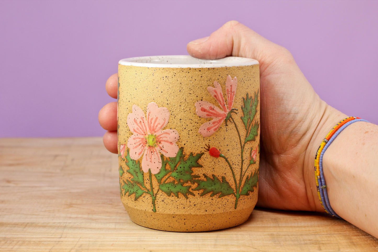 Wild Rose Tumbler #7- (9.5 oz.)