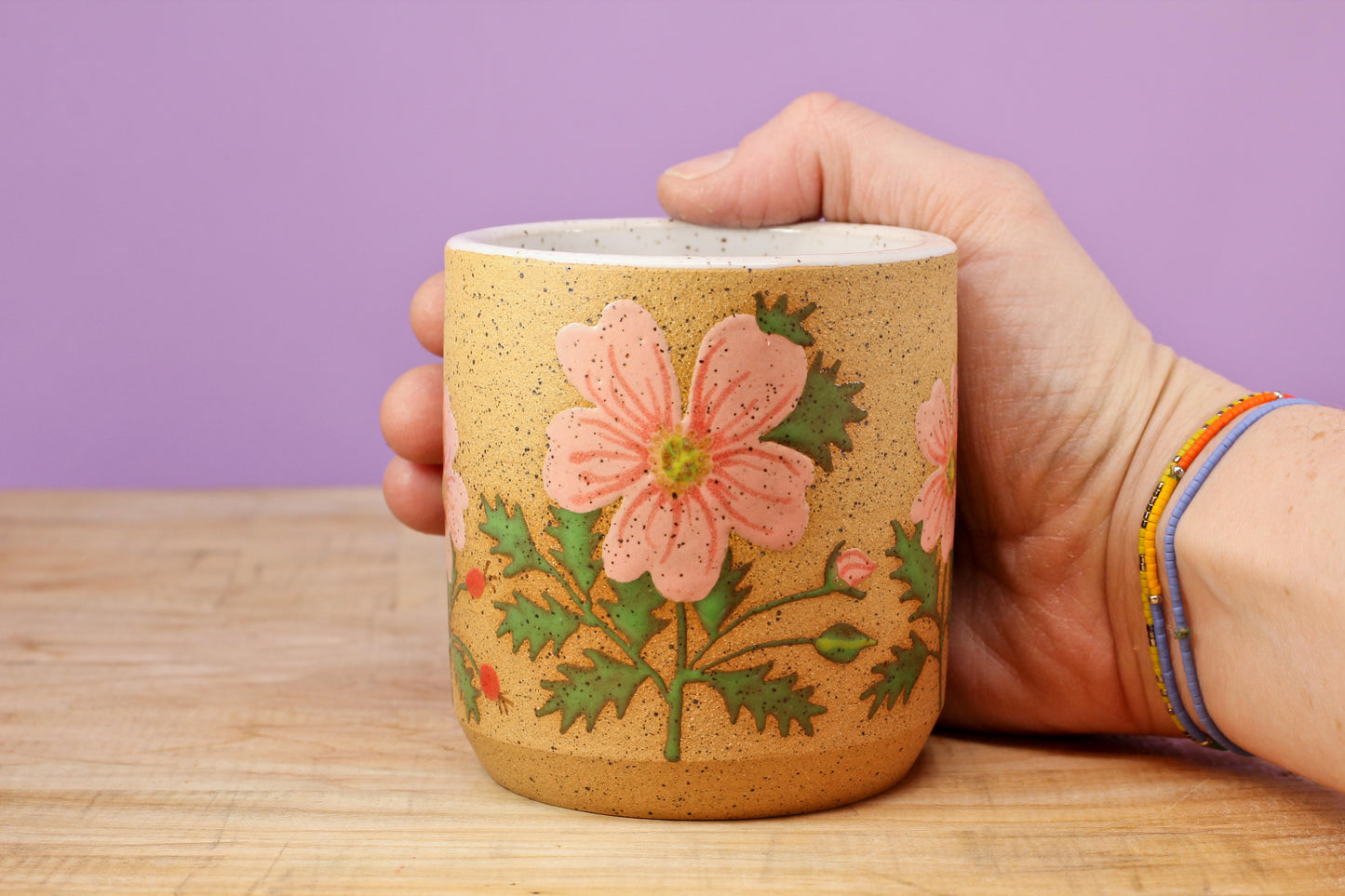 Wild Rose Tumbler #8- (9.5 oz.)