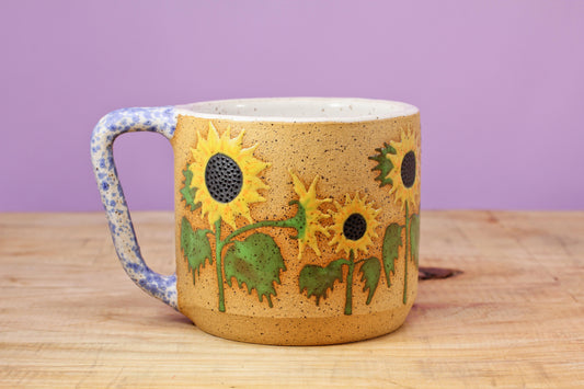 Wildflower Sunflower Mug #12- (13 oz.)