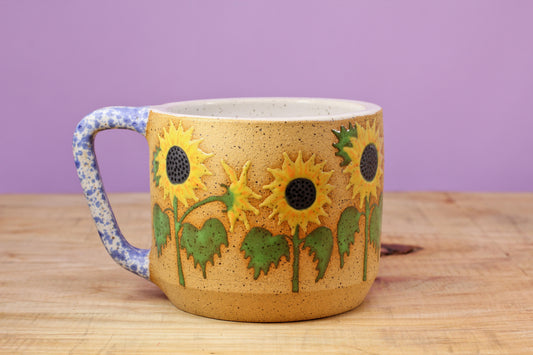 Wildflower Sunflower Mug #13- (12.5 oz.)