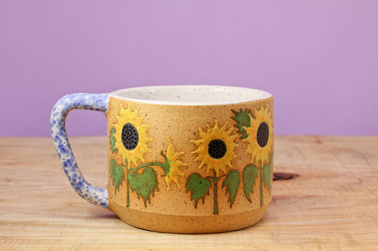 Wildflower Sunflower Mug #15- (9.5 oz.)