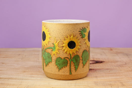 Wildflower Sunflower Tumbler #16- (9.5 oz.)