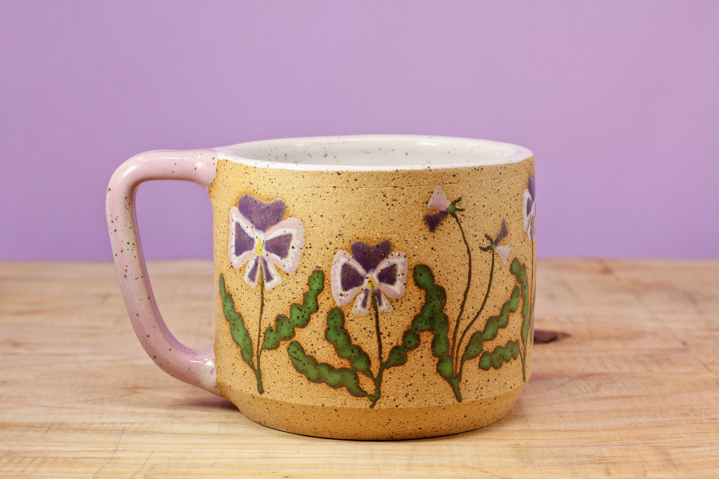 Wildflower Pansy Mug #18- (13 oz.)