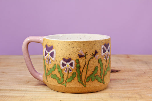 Wildflower Pansy Mug #19- (11.5 oz.)