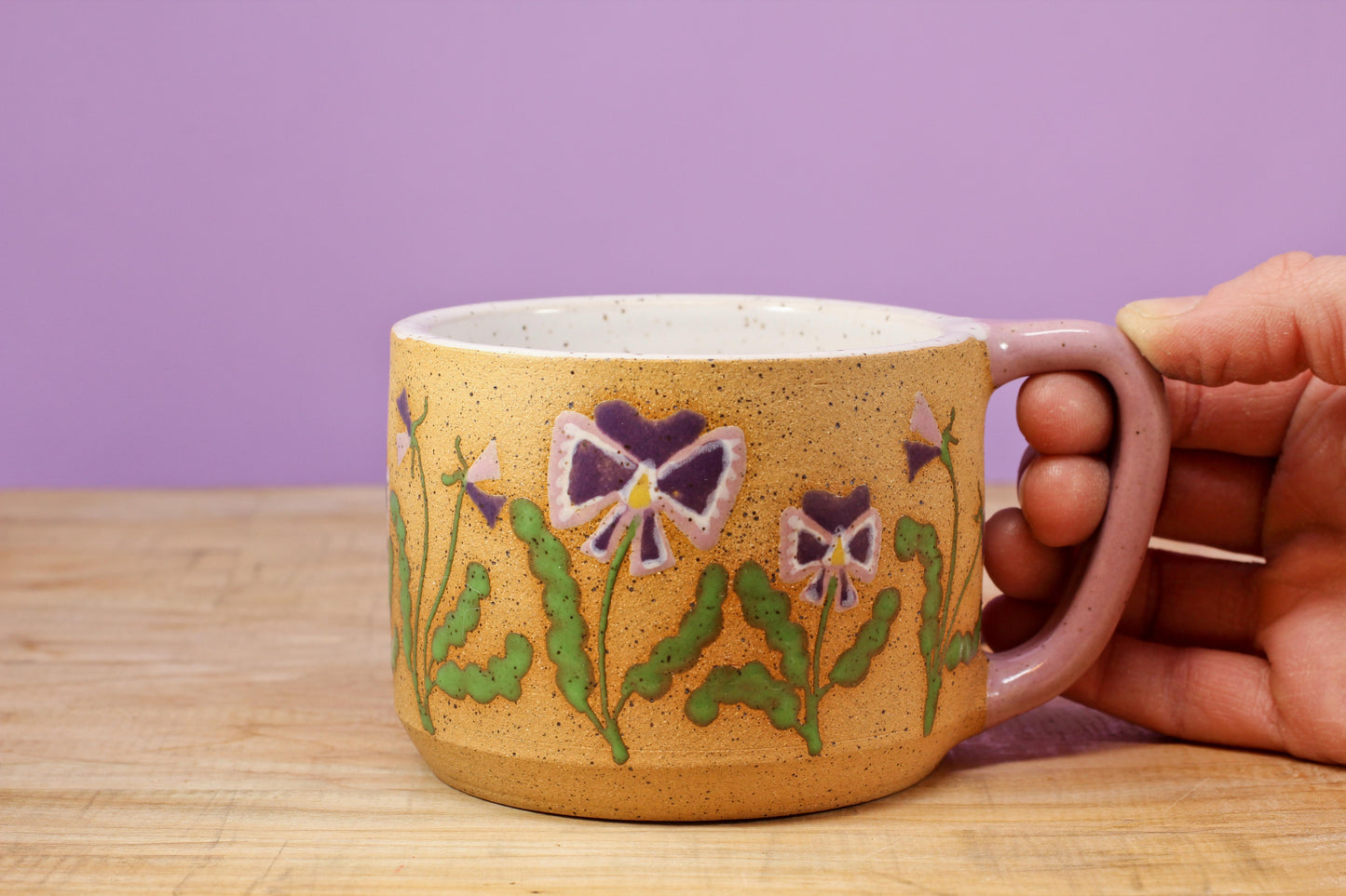 Wildflower Pansy Mug #19- (11.5 oz.)
