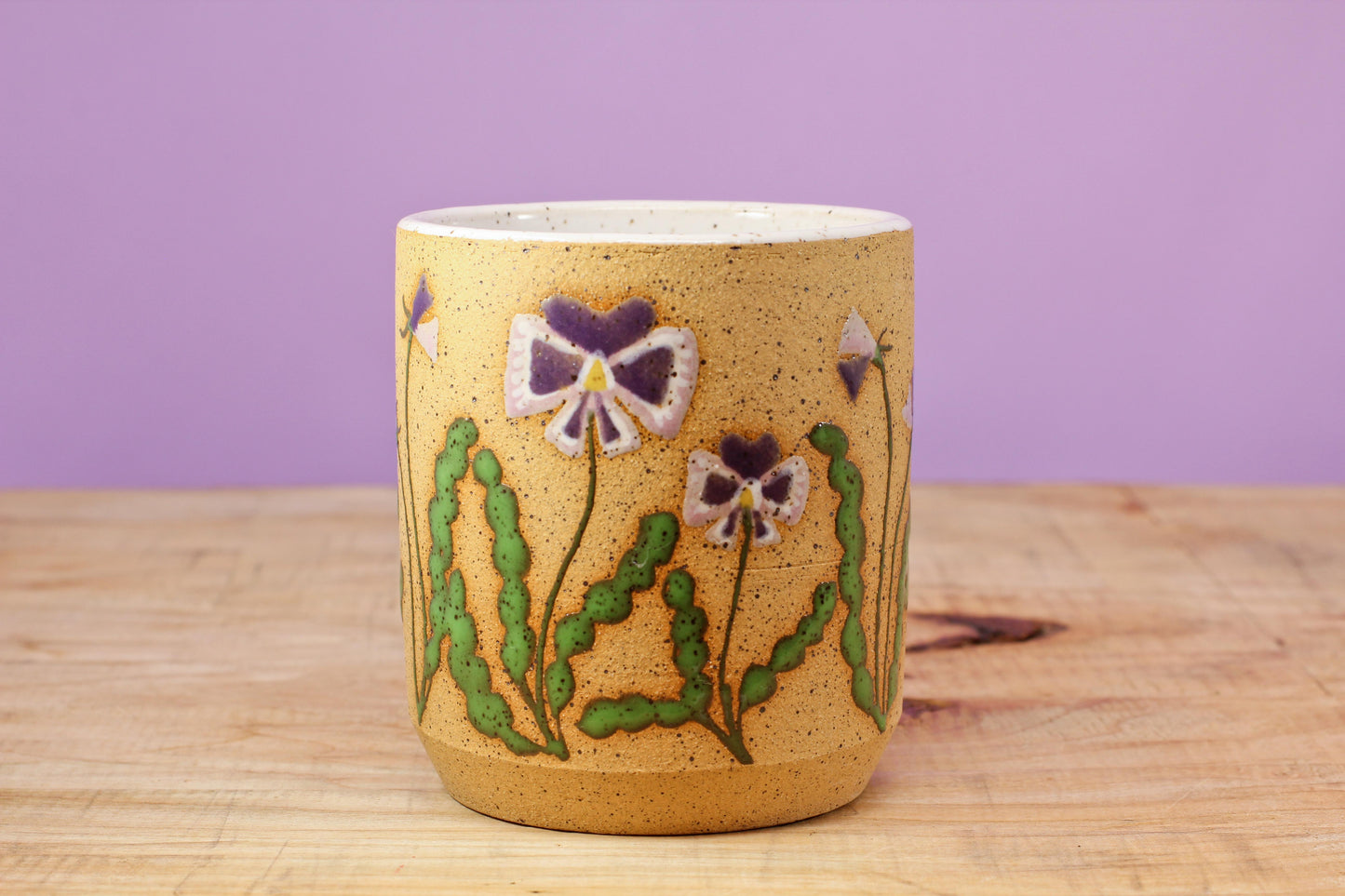 Wildflower Pansy Tumbler ##20- (9.5 oz.)