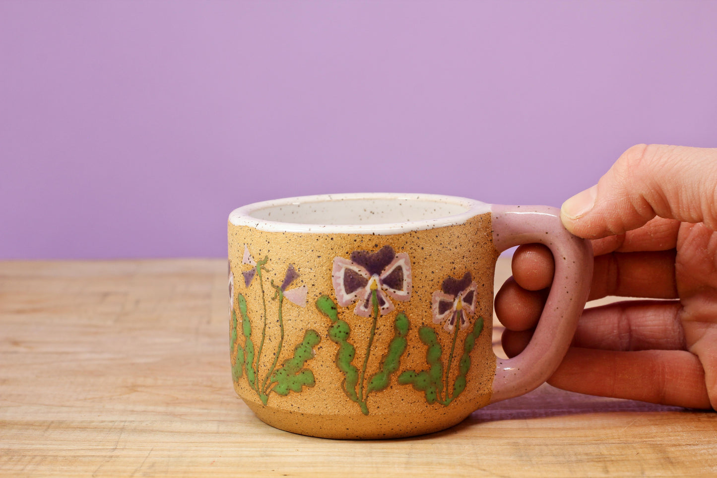 Wildflower Pansy MINI Mug #21- (6 oz.)