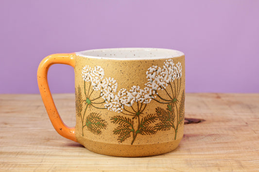 Wildflower Queen Anne's Lace Mug #22- (12 oz.)