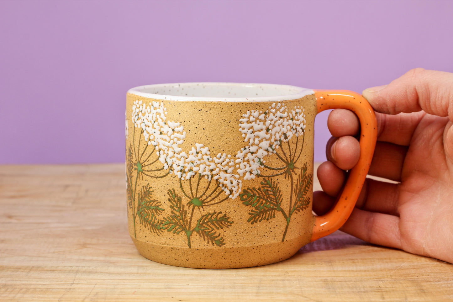 Wildflower Queen Anne's Lace Mug #22- (12 oz.)