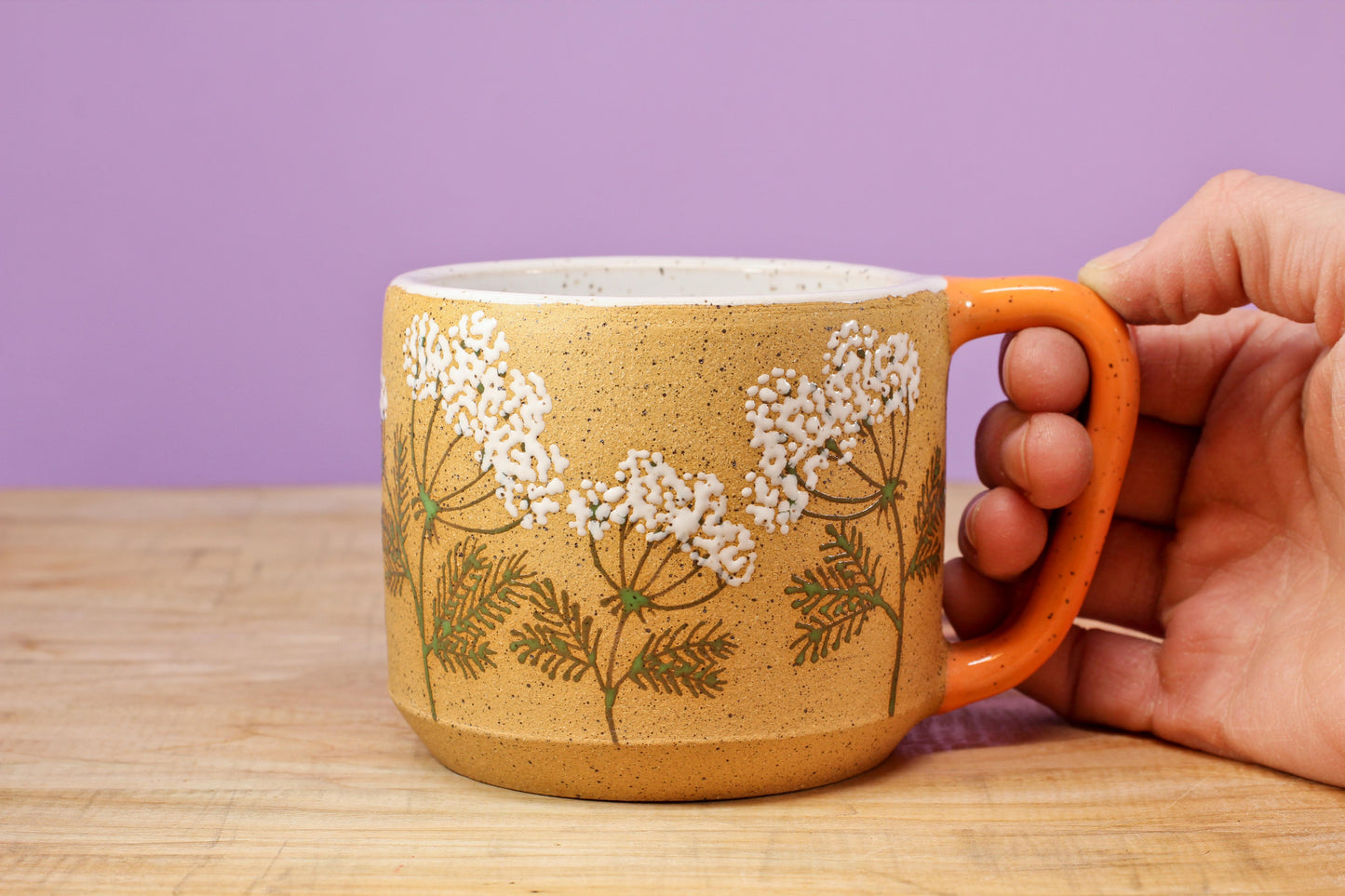 Wildflower Queen Anne's Lace Mug #23- (11.5 oz.)