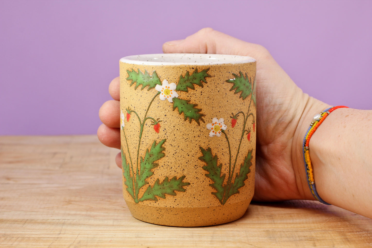 Wildflower Strawberry Tumbler #38- (9 oz.)