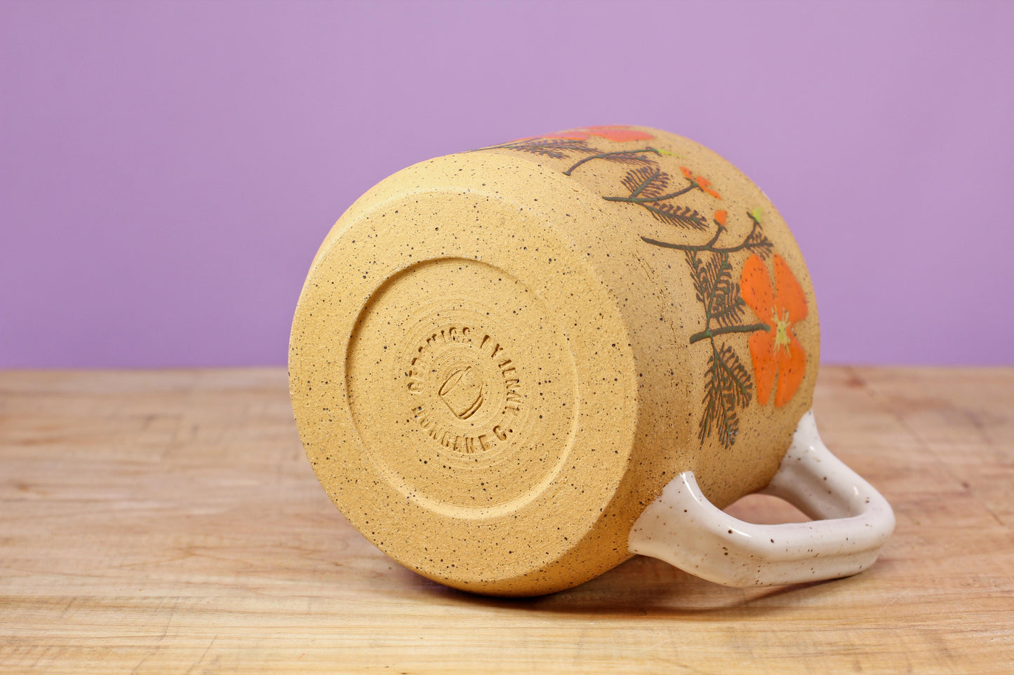 Wildflower California Poppy Mug #41- (14 oz.)