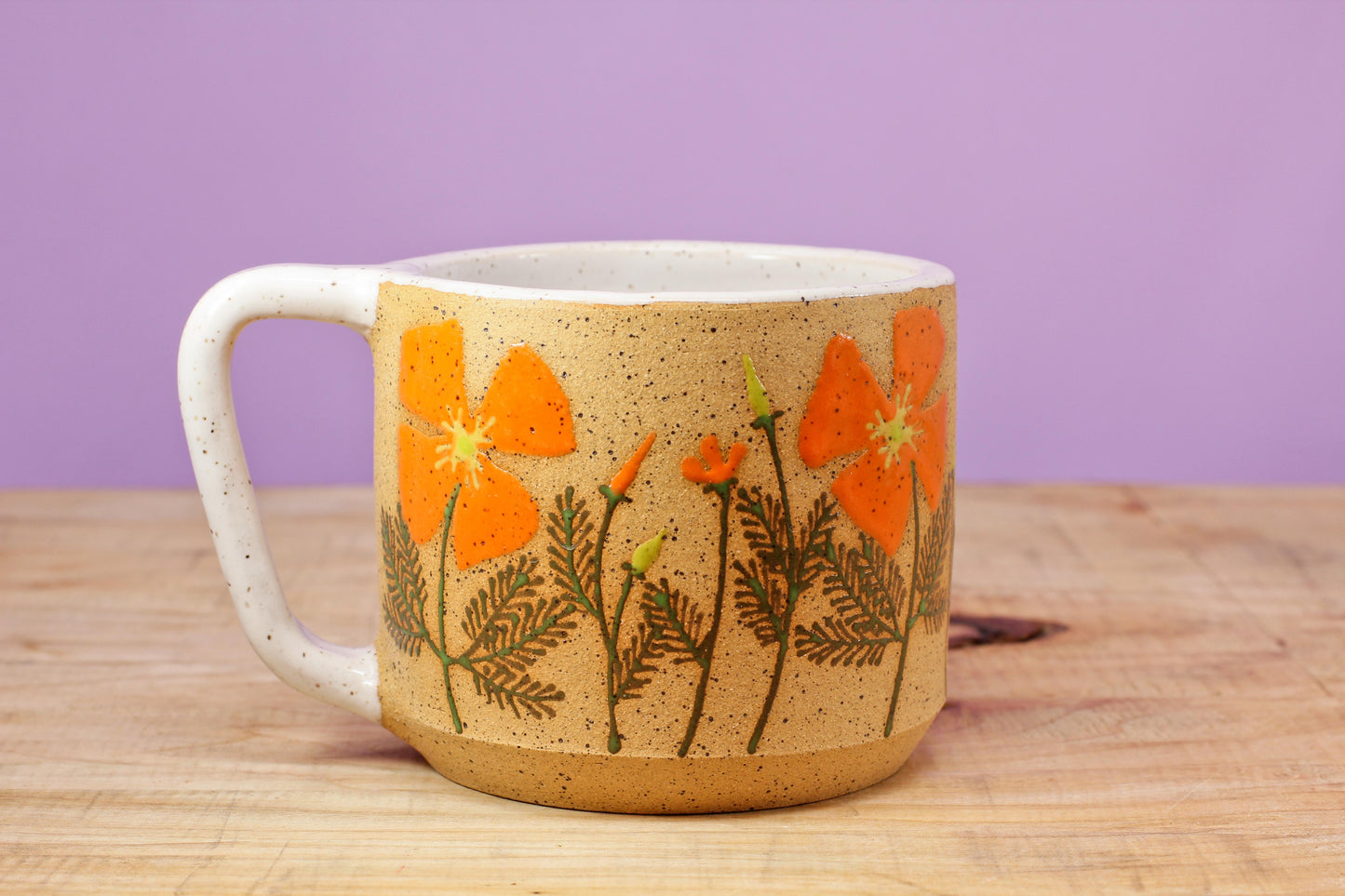 Wildflower California Poppy Mug #42- (12.5 oz.)