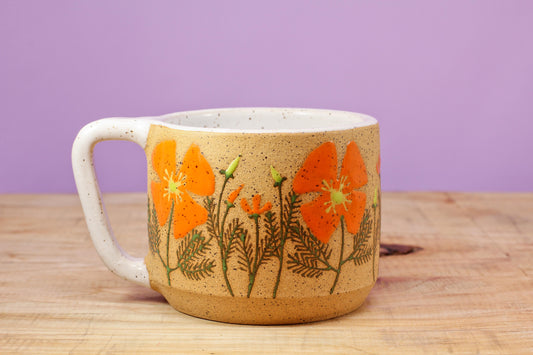 Wildflower California Poppy Mug #43- (11.5 oz.)