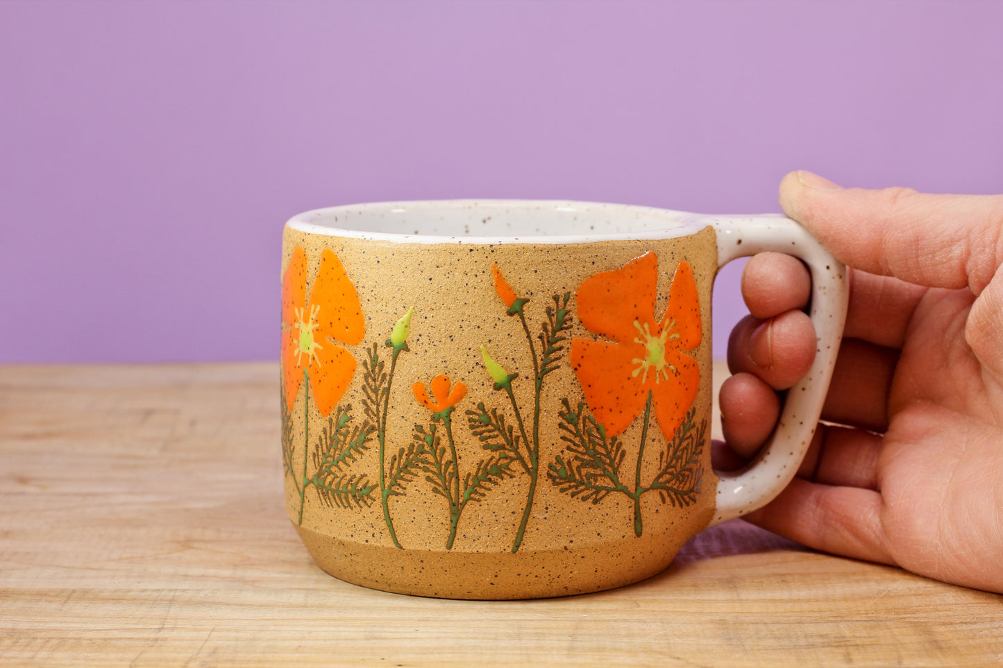 Wildflower California Poppy Mug #43- (11.5 oz.)