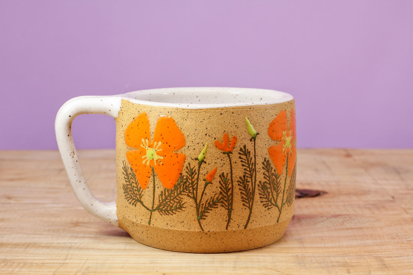 Wildflower California Poppy Mug #44- (11 oz.)