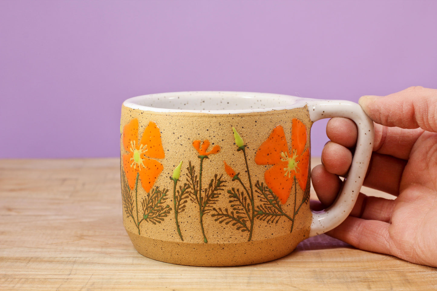 Wildflower California Poppy Mug #44- (11 oz.)