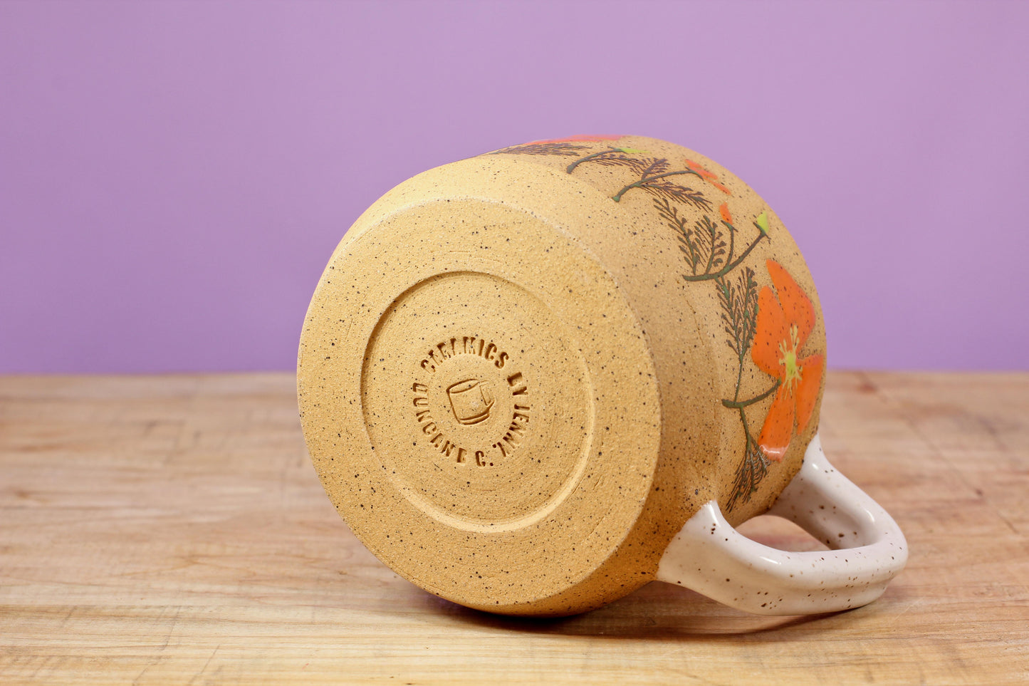 Wildflower California Poppy Mug #44- (11 oz.)