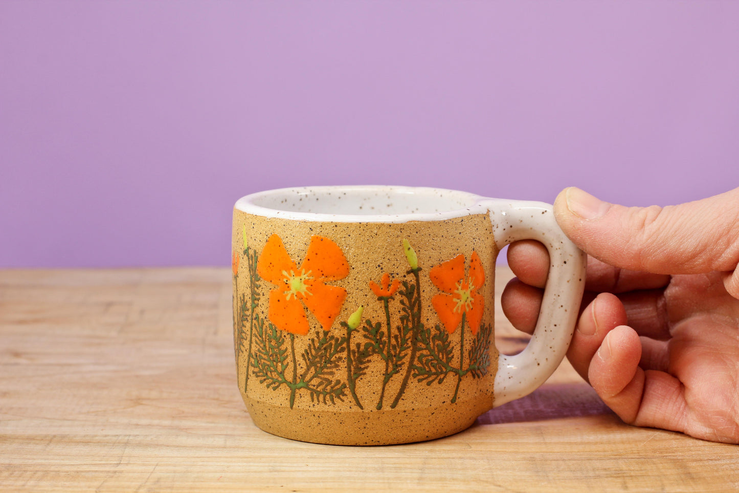 Wildflower California Poppy MINI Mug #46-(6.5 oz.)