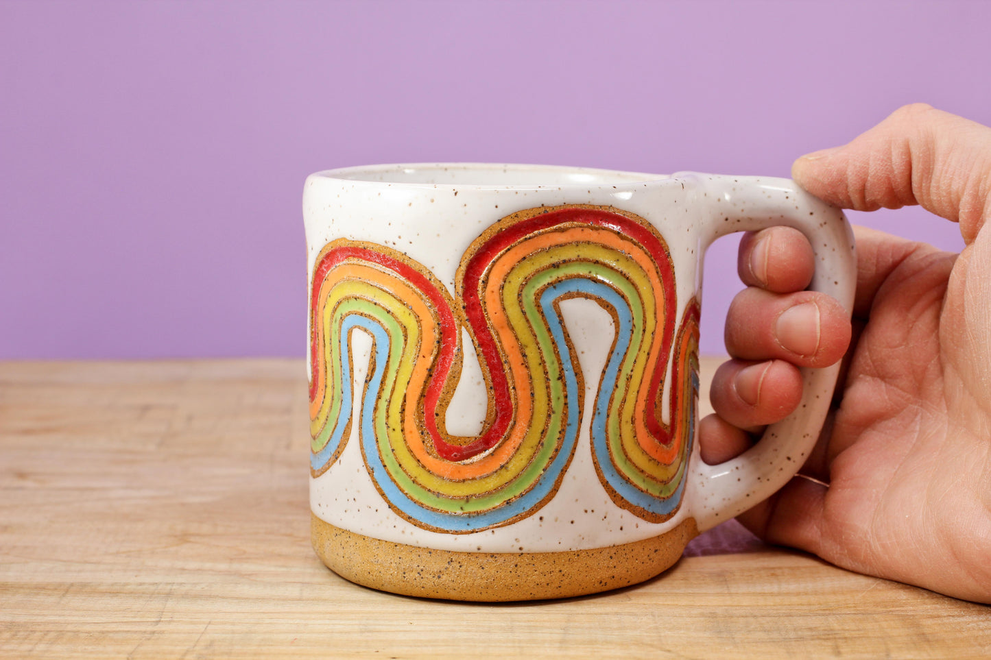 Ribbon Rainbow Mug #56- (12 oz.)