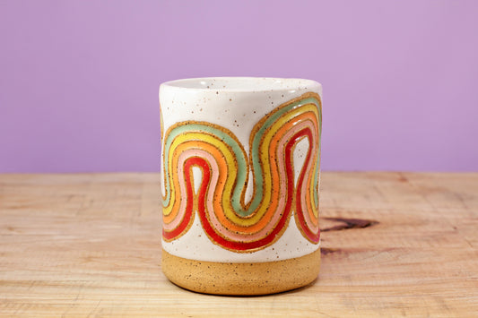 Ribbon Rainbow Tumbler #61- (8 oz.)