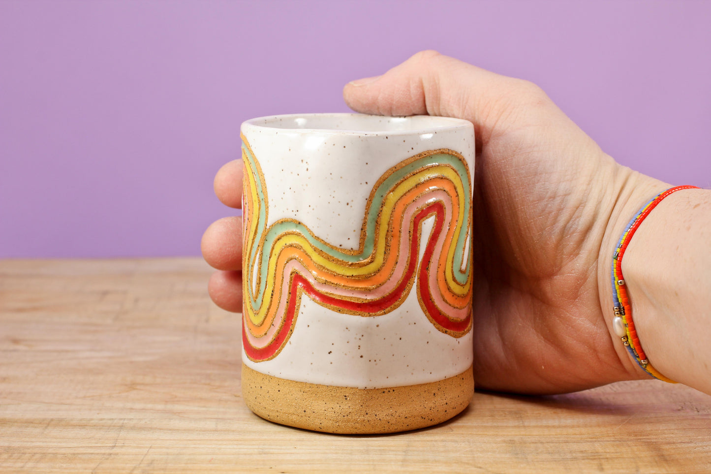 Ribbon Rainbow Tumbler #61- (8 oz.)