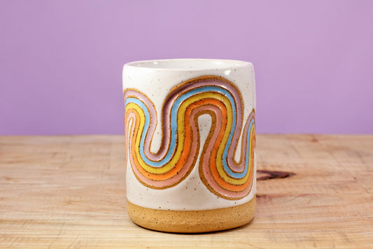 Ribbon Rainbow Tumbler #62- (8 oz.)