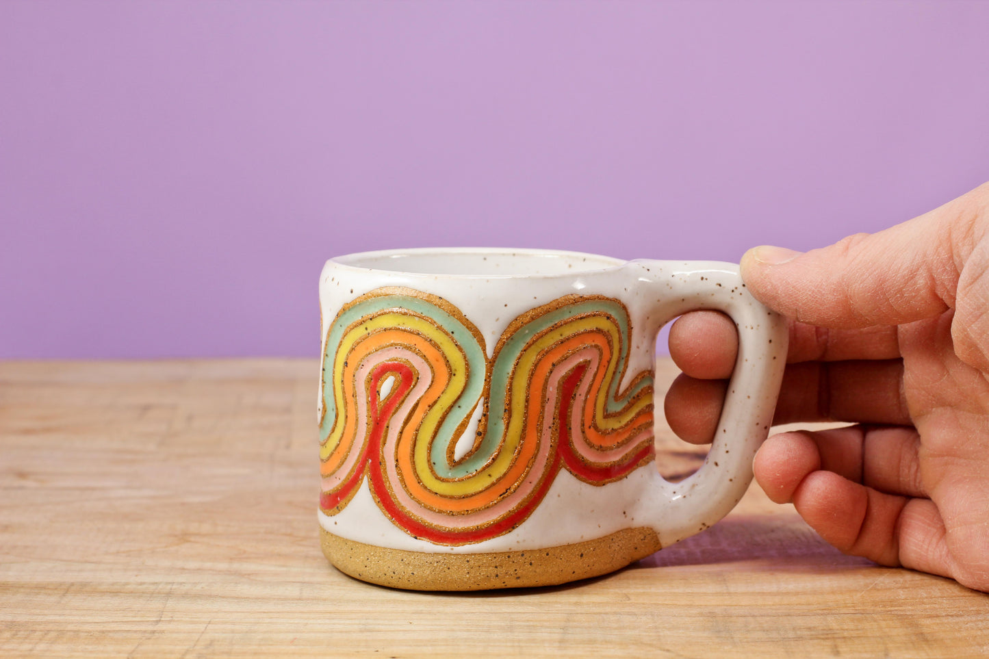 Ribbon Rainbow MINI Mug #64- (5.5 oz.)