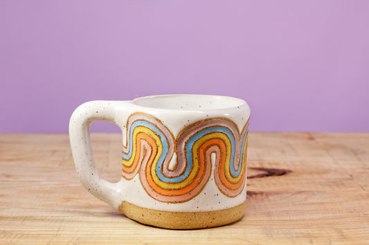 Ribbon Rainbow MINI Mug #65- (5.5 oz.)